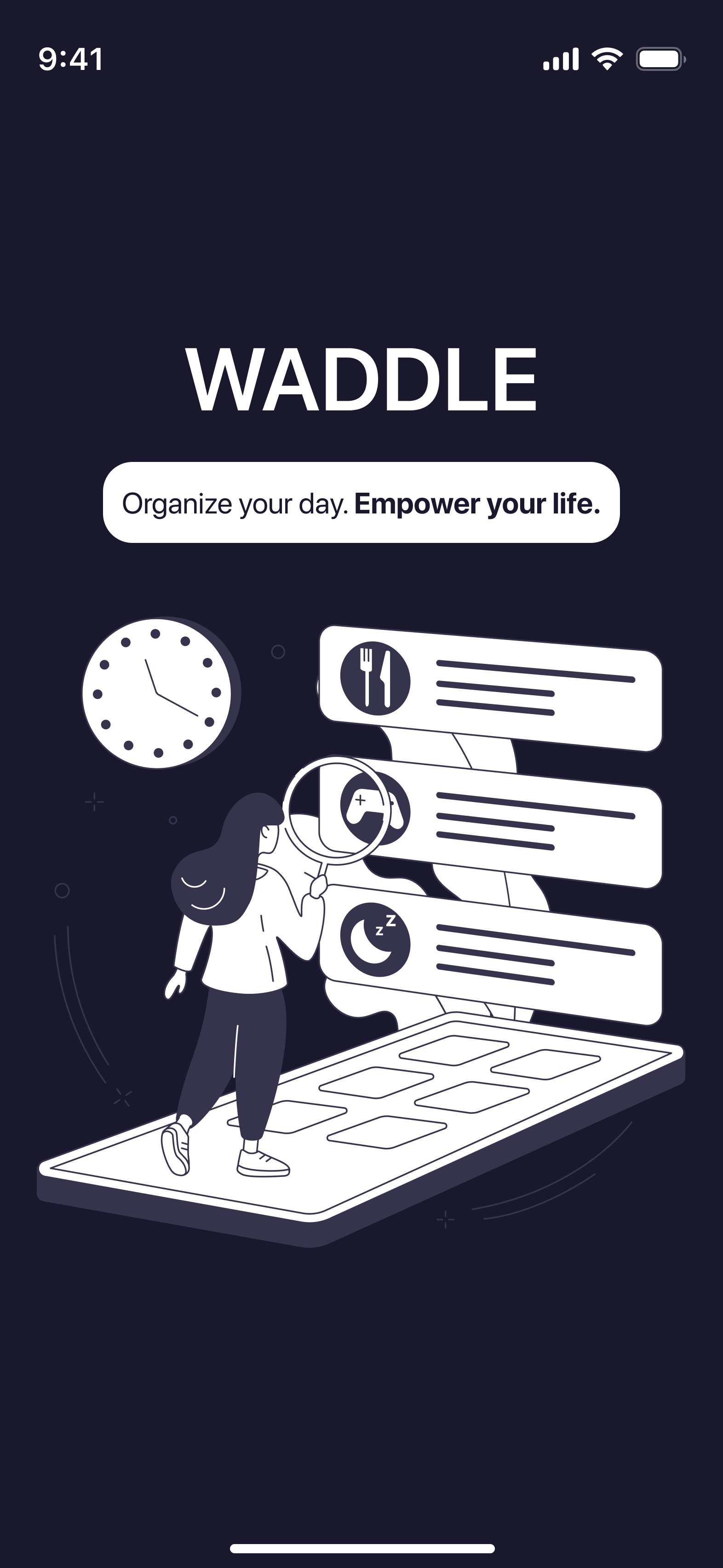 Waddle App Home Screen